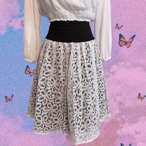 anthropologie lace skirt